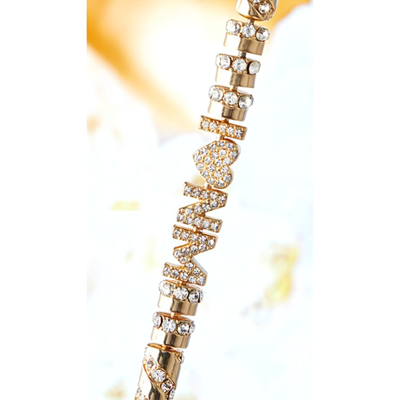 BAUBLEBAR Candy Cane Christmas Ornament Gold | Rhinestone I HEART NEIMAN MARCUS - Picture 2 of 3